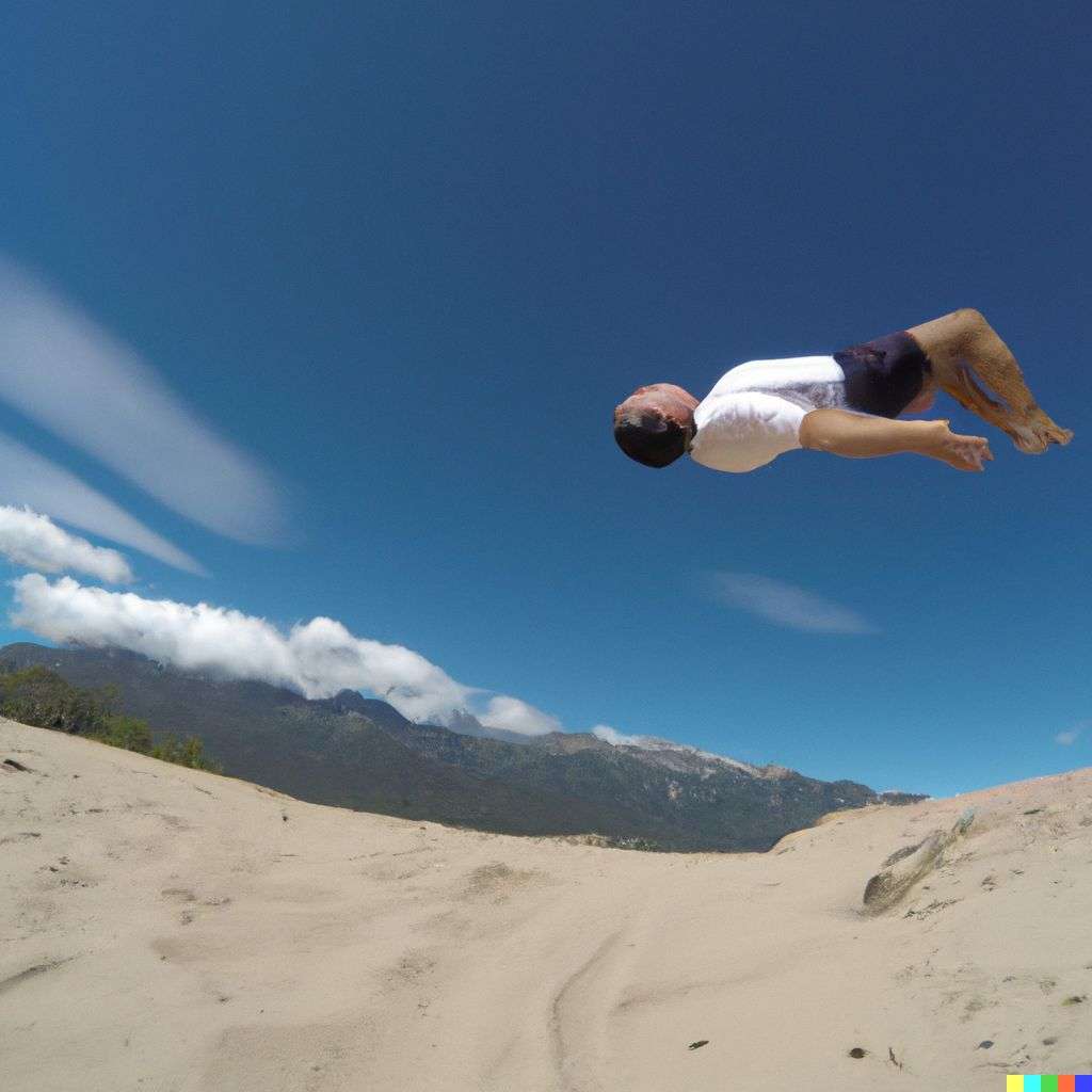 the discovery of gravity, photograph taken on a GoPro